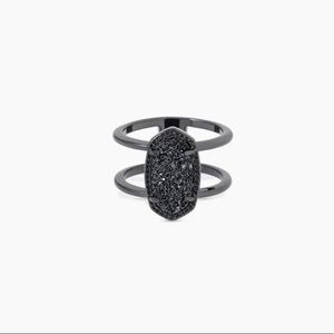 Kendra Scott Elyse Gun metal ring
